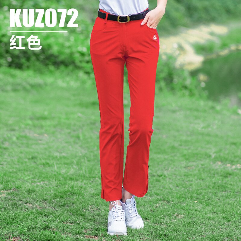 PGM Women Golf Pants Summer Ladies Slim Elastic Breathable Longs Trousers Sports Wear Clothing Casual Suit Clothes White KUZ072 - KiwisLove