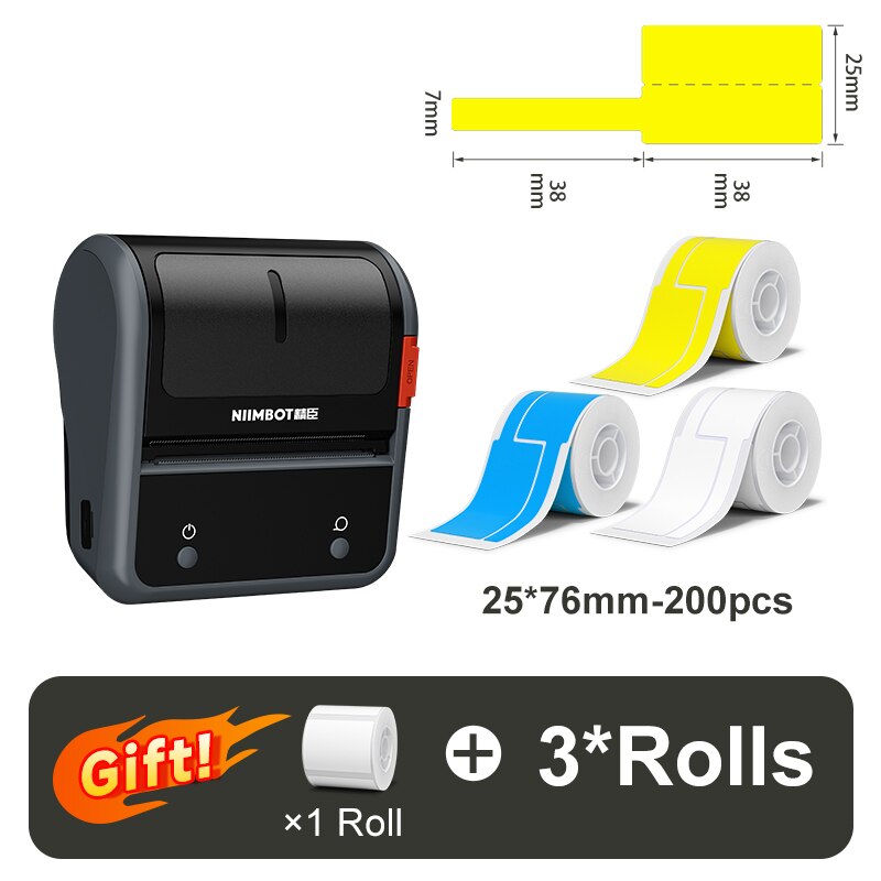NIIMBOT B3S 3Inch Barcode Label Printer Wireless Thermal Sticker Maker Pocket Label Maker for Clothing Jewelry Mailing Commercia - KiwisLove