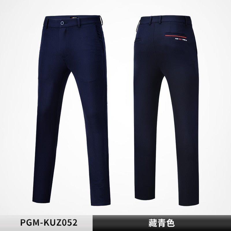 PGM Golf Tennis Men&#39;s Long Slim Trousers Spring Autumn High Elastic Sports Wear-resistant Shorts Comfortable Soft Dry KUZ052 - KiwisLove