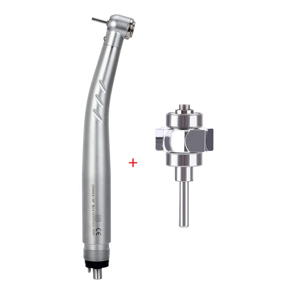 2/4 Holes Azdent Dental LED High Speed Handpiece E-generator Integrated Standard Head Push Button 3 Water Spray JD008A-SP - KiwisLove