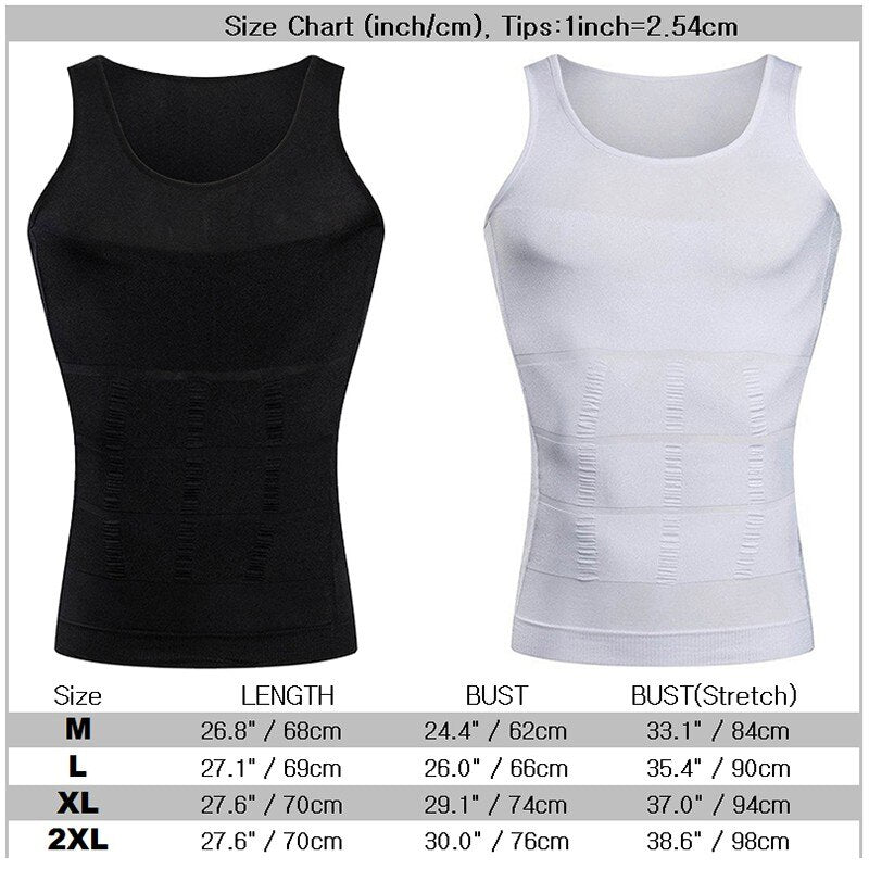 Men&#39;s Slimming Body Shapewear Corset Vest Shirt Compression Abdomen Tummy Belly Control Slim Waist Cincher Underwear Sports Vest - KiwisLove