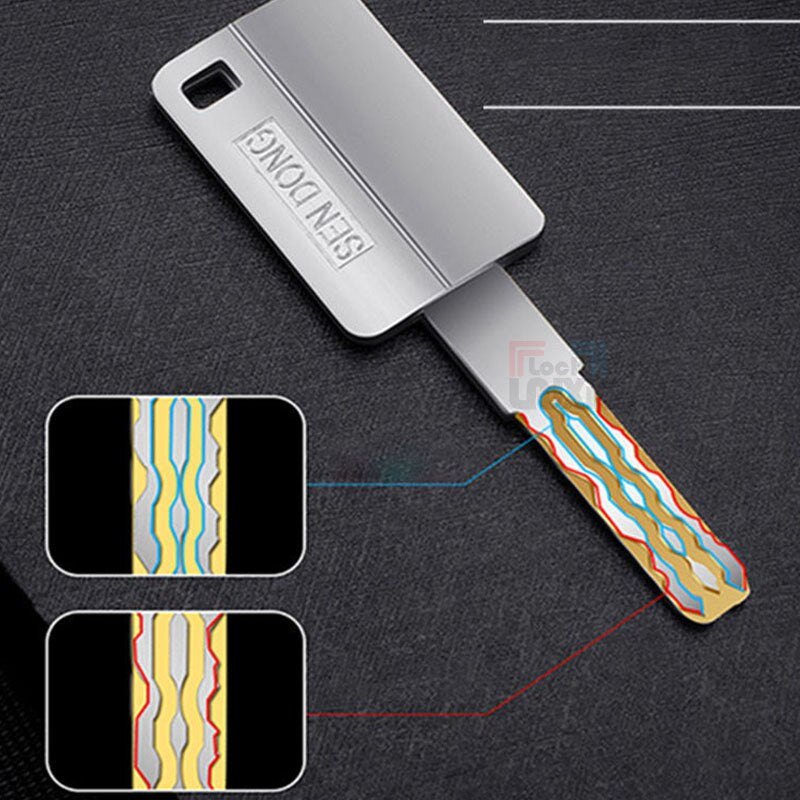 Gear door lock 10 tooth lock core 11 tooth lock 13 tooth lock outdoor door lock anti-theft door Lock cylinder 10 keys Tooth lock - KiwisLove