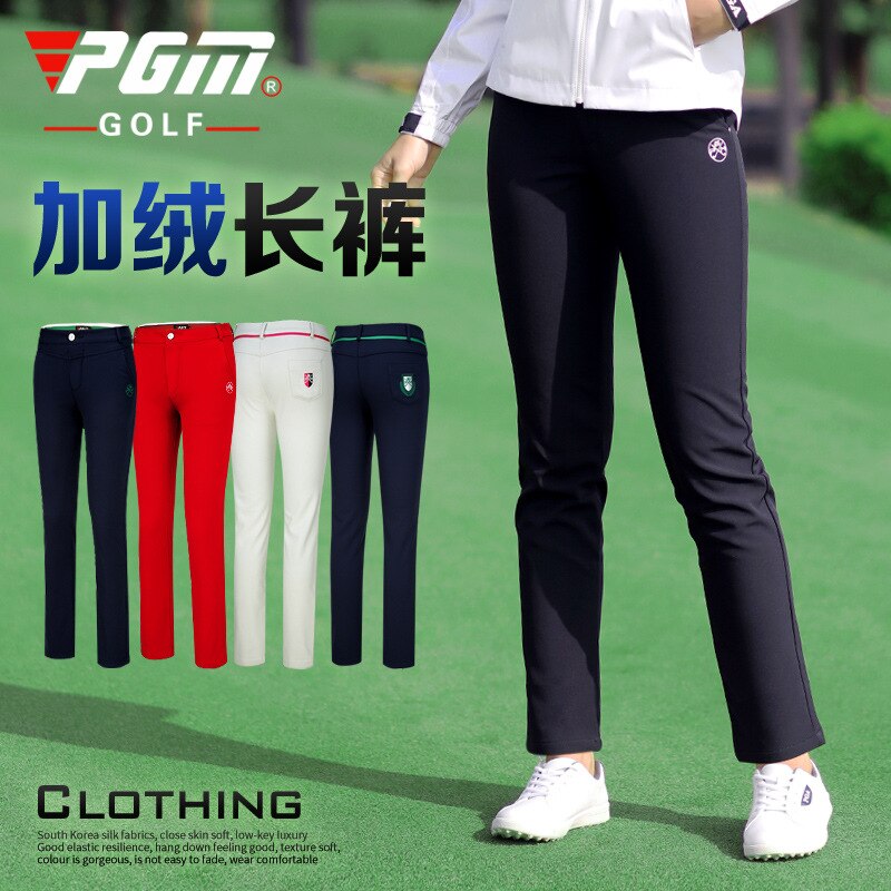 PGM Autumn Winter Waterproof Women Golf Trousers Thick Keep Warm Long Pant Plus Velvet Golf Ball Pants Windproof Tennis Clothing - KiwisLove