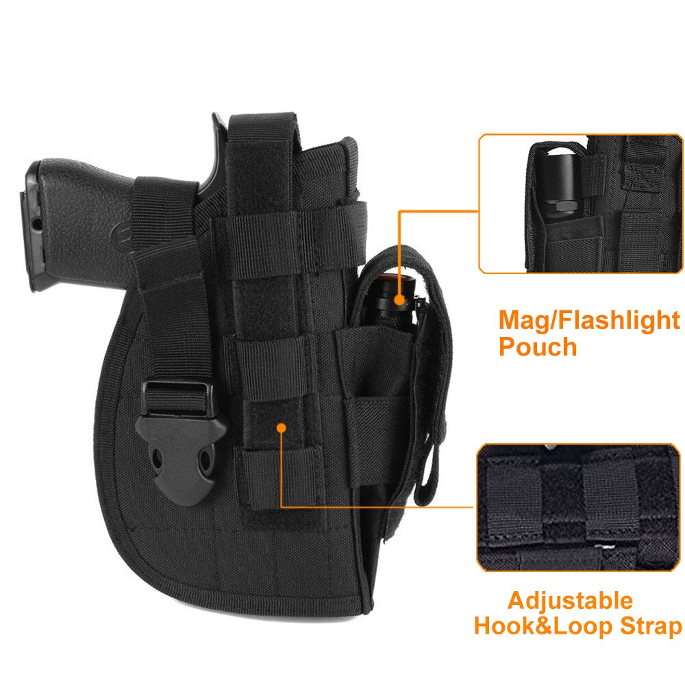 Tactical Molle Gun Holster For Taurus G2C 9mm Millennium PT111 G2 G3 PT111 PT132 PT138 PT140 Pistol Right Hand Holder Nylon Case - KiwisLove