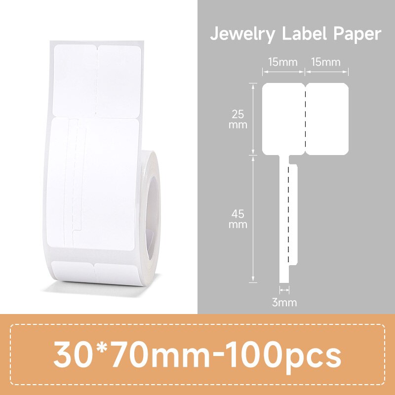 NIIMBOT B21 B3S Thermal Label 2 Rolls Clothing Price Food Self-adhesive Tag Waterproof Smart Office Pocket Printer Label Paper - KiwisLove