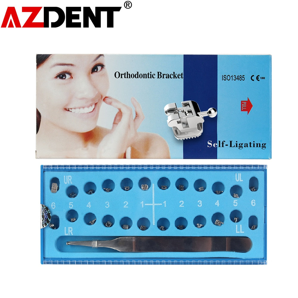 Dental Orthodontic Passive Self Ligating Bracket Roth.022 Hooks 345 with 1st Molar Buccal Tube - KiwisLove