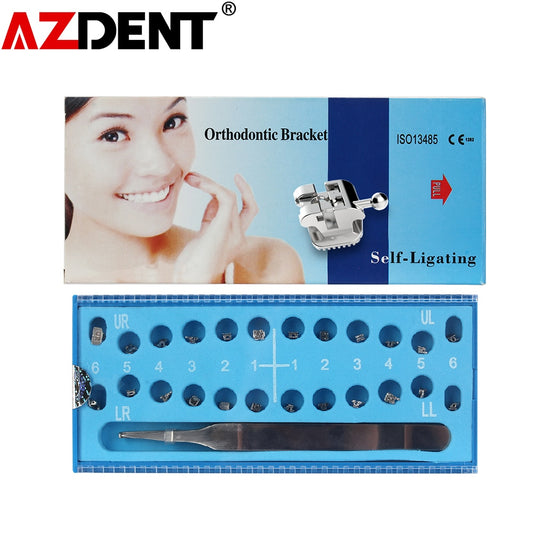 Dental Orthodontic Passive Self Ligating Bracket Roth.022 Hooks 345 with 1st Molar Buccal Tube - KiwisLove