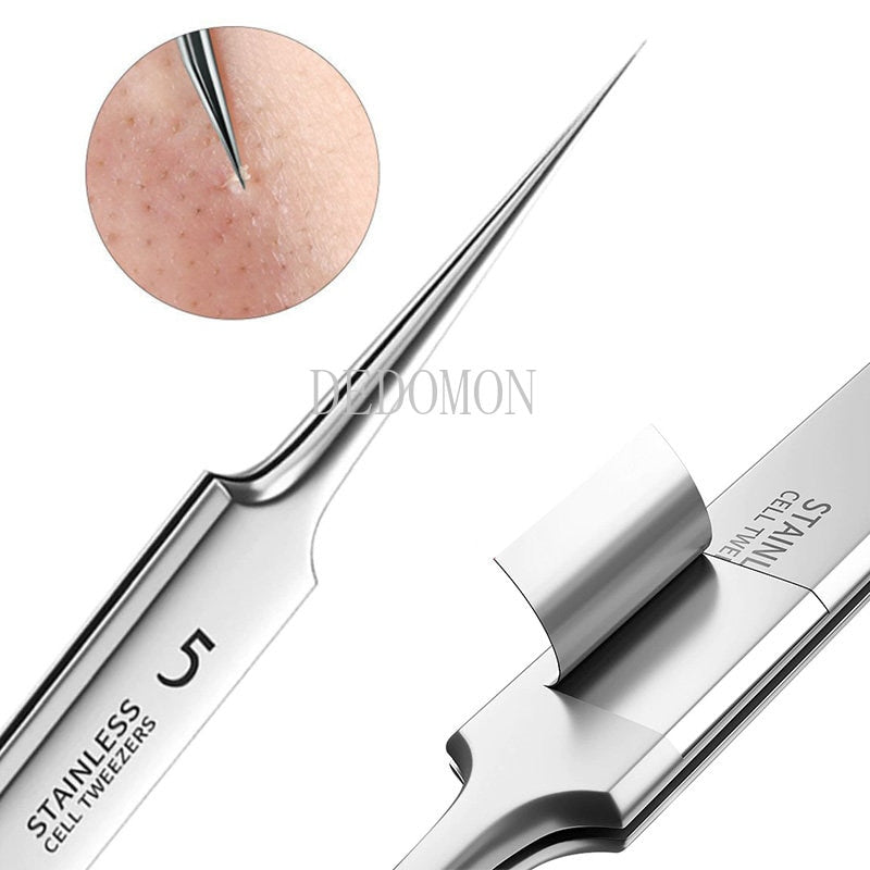 German Ultra-fine No. 5 Cell Pimples Blackhead Clip Tweezers Beauty Face Health Salon Special blackhead remover Acne Needle Tool - KiwisLove
