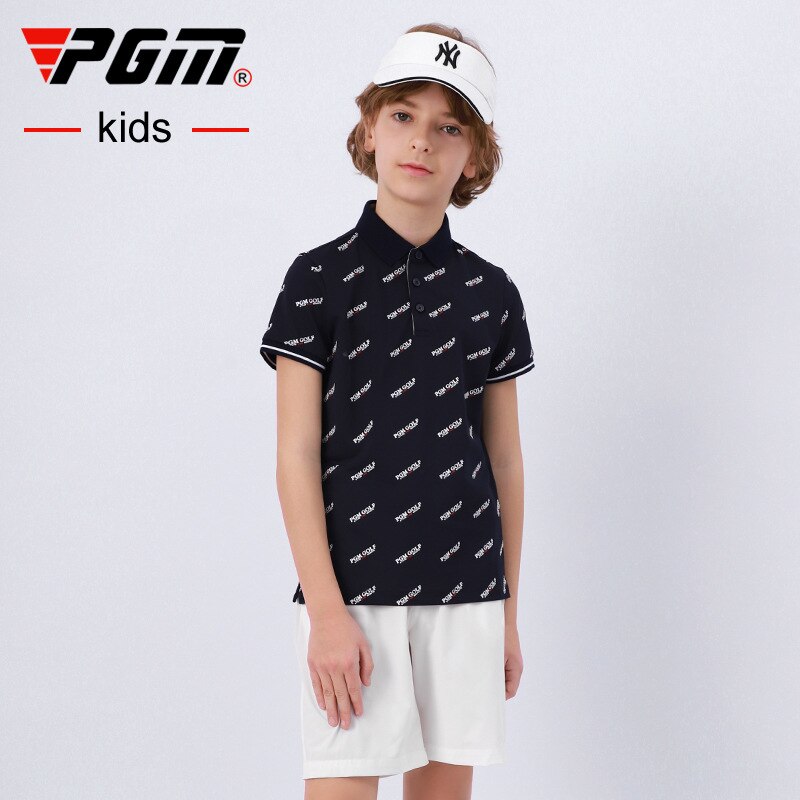 PGM Golf T-shirt Golf Clothing Boys Quick-drying Golf shirts Summer Breathable Elastic Golf Short Sleeved Uniforms YF406 - KiwisLove