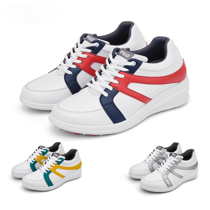 PGM Golf Shoes Women&#39;s Waterproof Hidden Heel Sport ShoesBreathable Non-Slip Trainers Shoes XZ145 - KiwisLove