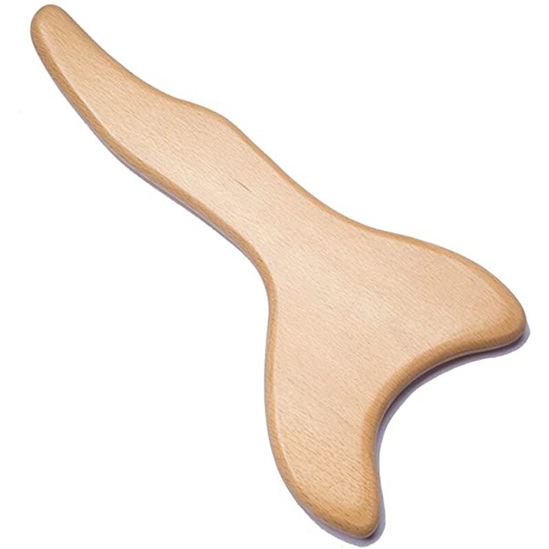 New Beech Scraping Board Wooden Guasha Massage Tool For Back Neck Body Meridian Beauty Dredge Board Carbonized Acupuncture Board - KiwisLove