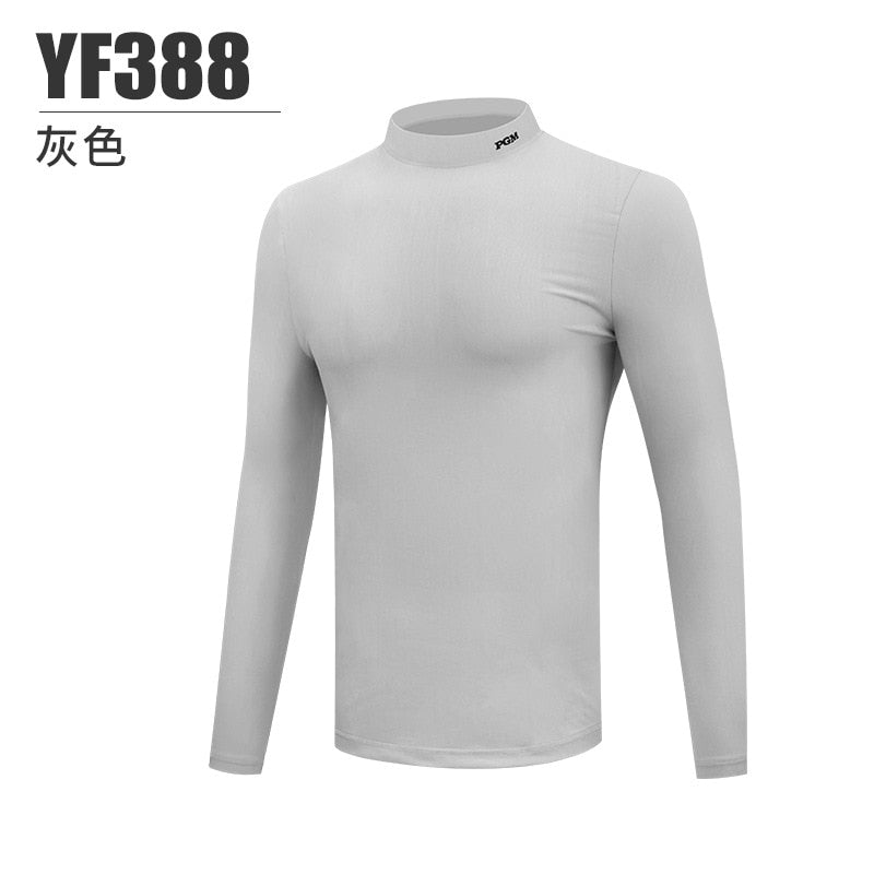 PGM Men&#39;s Golf Shirt Autumn Winter Sports Apparel Thermal Sweater Shirt For Men O-Neck Golf Sportswear Leisure T Shirt YF388 - KiwisLove