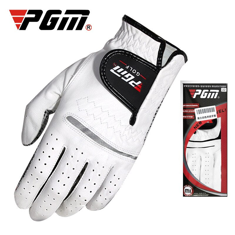 PGM Authentic Men&#39;s Golf Gloves Breathable Leather Sheepskin Left Right Hand Anti-skid Beginner Practice Golf Accessories ST001 - KiwisLove