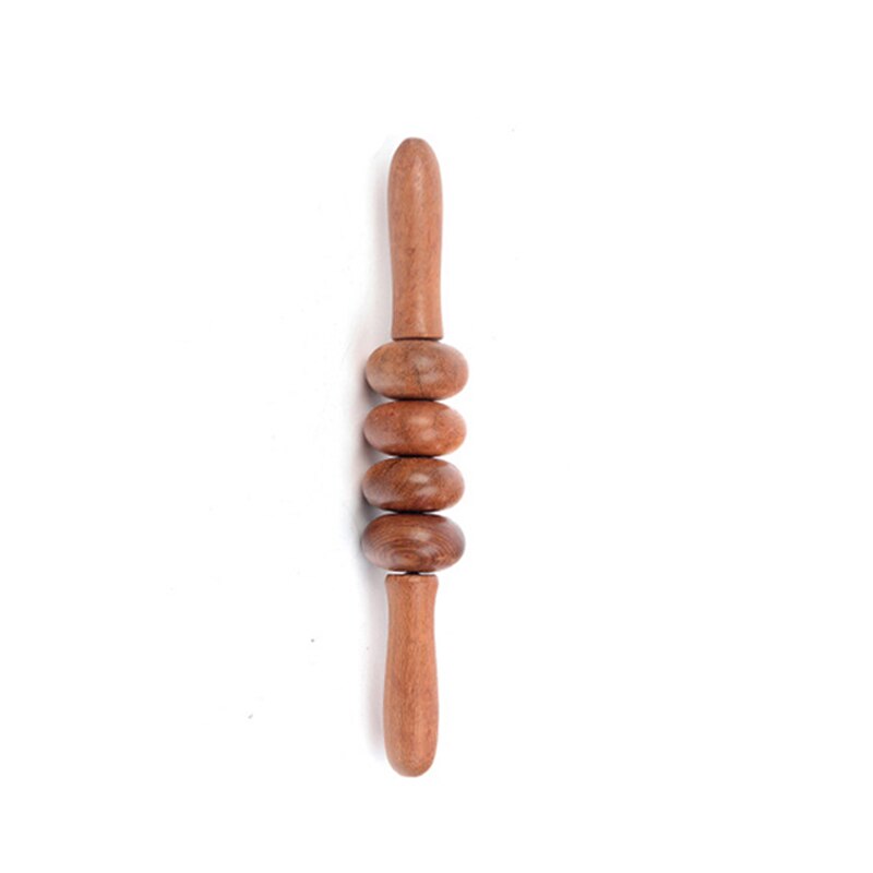 Wooden Exercise Roller Fine Wheel Shaft Whole Body Massage Roller Waist Back Trigger Point Massage Neck Leg Wooden Massager - KiwisLove