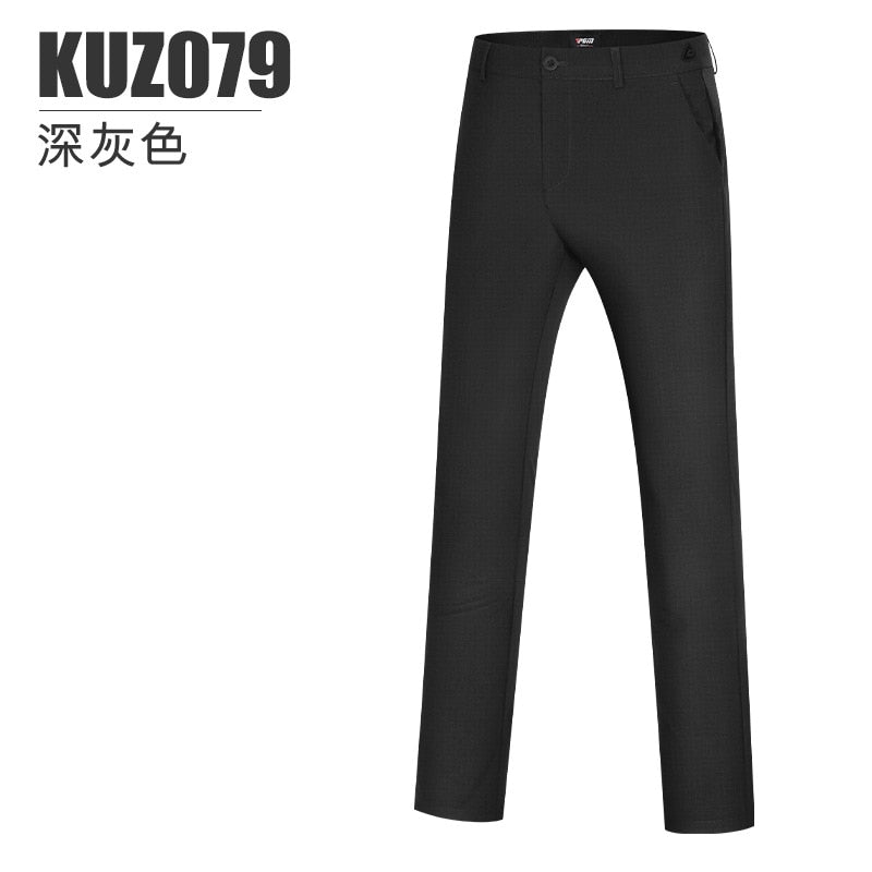 PGM Men Golf Pants Summer Slim Elastic Breathable Longs Trousers Sport Wear Clothes Gym Suit Casual Clothing Navy Grey KUZ079 - KiwisLove