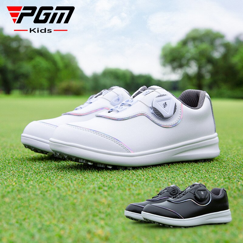 PGM kids Boys girls Golf Shoes Waterproof Anti-slip Light Weight Soft Breathable Universal Outdoor Children&