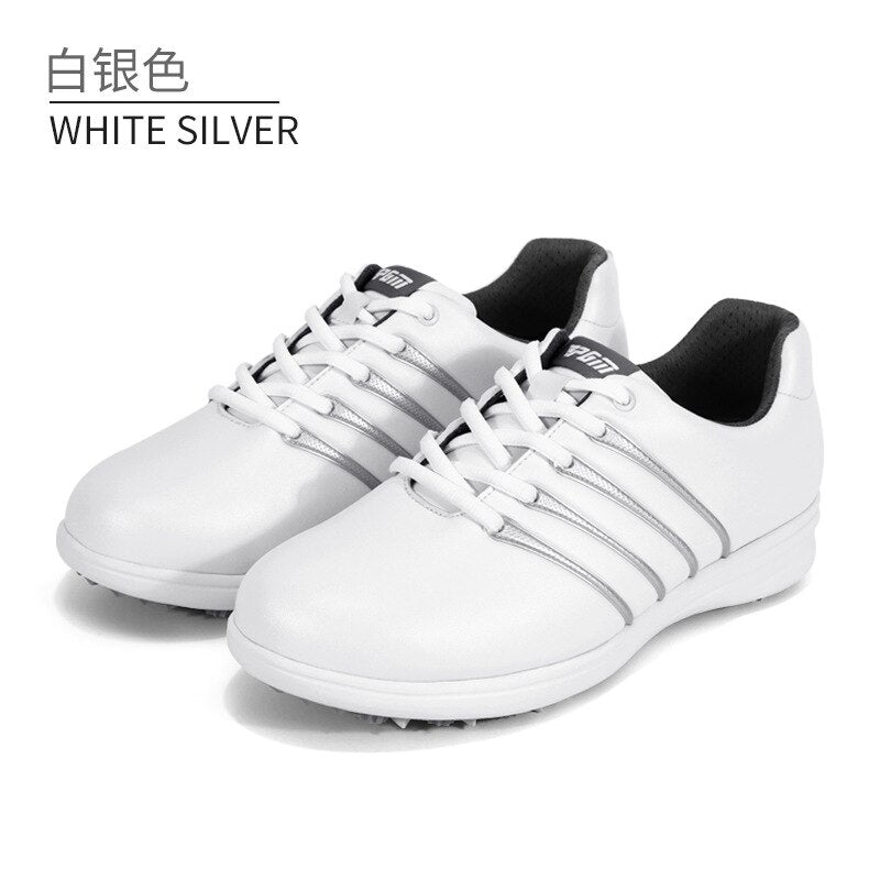 PGM Golf Shoes Women&#39;s Waterproof Hidden Heel Sport ShoesBreathable Non-Slip Trainers Shoes XZ157 - KiwisLove