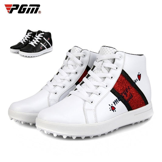 PGM Women&#39;s Golf Shoes High top Waterproof Breathable ladies inner heightened Women Sports Golf Course Non-slip Sneakers XZ120 - KiwisLove
