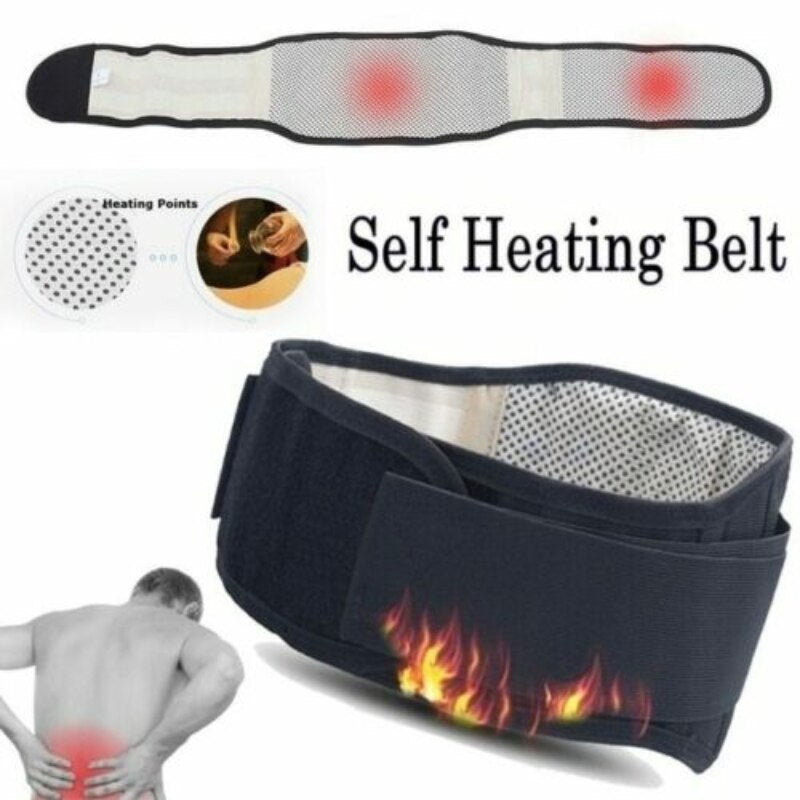Tourmaline Waist Brace Support Belt Self Heating Lower Back Support Magnetic Therapy Lumbar Waist Bandage Back Waist Belt - KiwisLove
