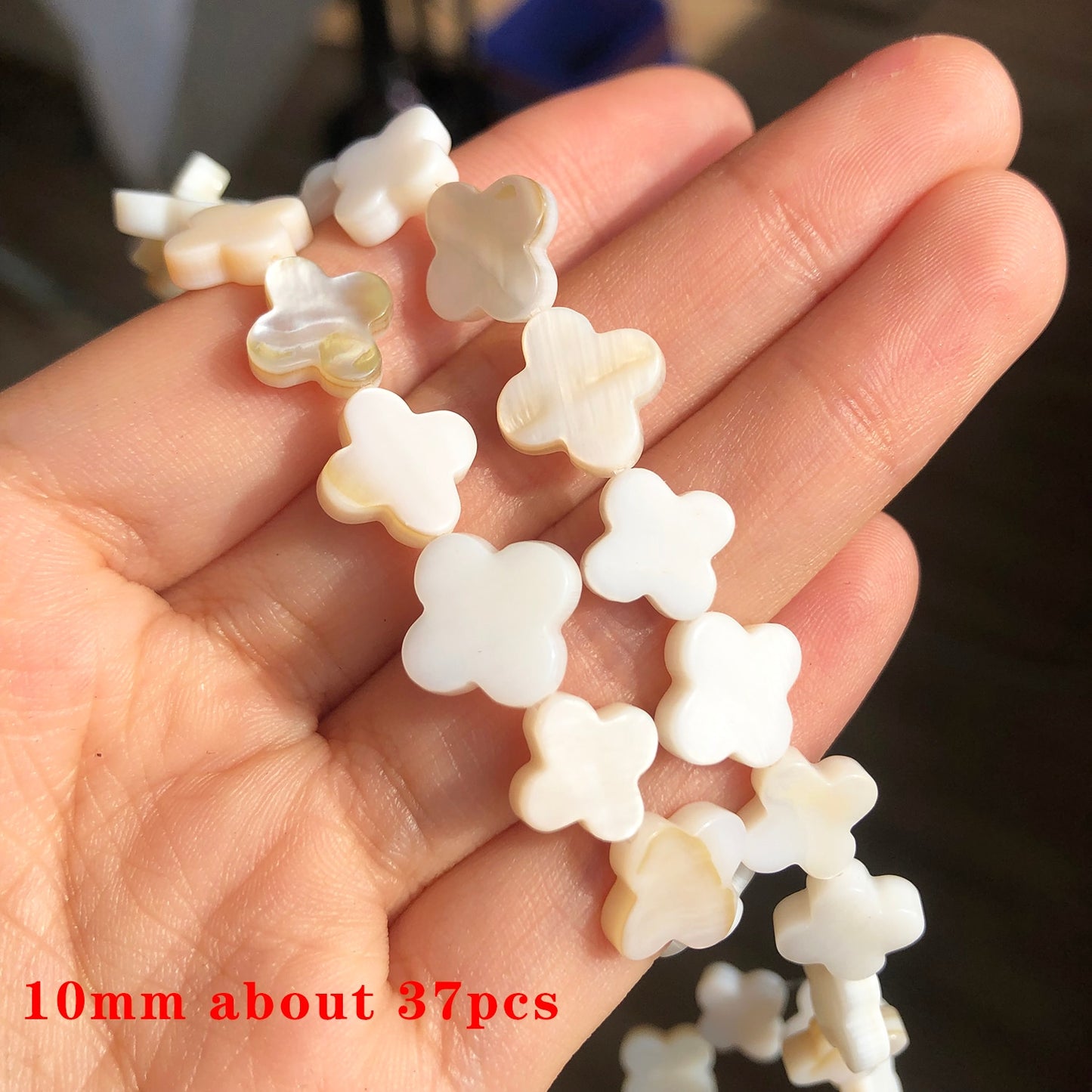 Natural White Freshwater Shell Beads Beads Heart Cross Star Round Mother Of Pearl Loose Beads for Jewelry Making DIY Bracelet - KiwisLove