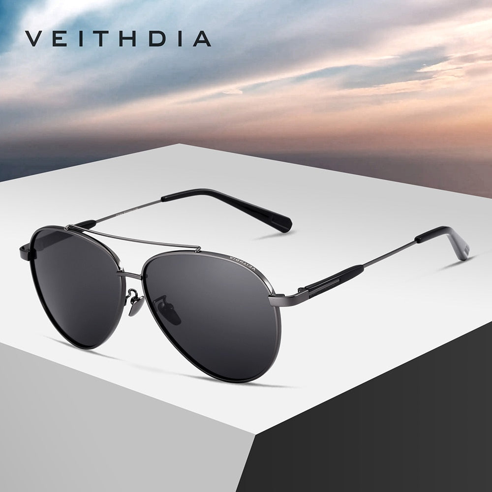 VEITHDIA Brand Sports Men Sunglasses Polarized UV400 Lens Outdoor Driving Eyewear Stainless Steel Sun Glasses For Male V2844 - KiwisLove