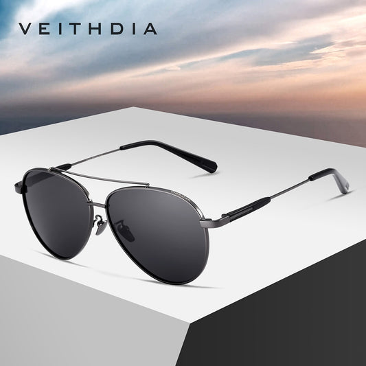 VEITHDIA Brand Sports Men Sunglasses Polarized UV400 Lens Outdoor Driving Eyewear Stainless Steel Sun Glasses For Male V2844 - KiwisLove