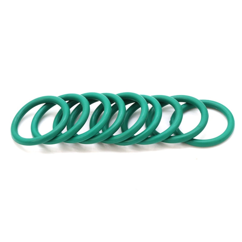 10Pcs CS 3.1mm OD 10~70mm Green FKM Fluorine Rubber O Ring Sealing Gasket Insulation Oil High Temperature Resistance Green - KiwisLove