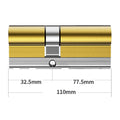 common Security door Lock Brass Cylinder  Anti Pry Stainless Steel Anti-collision beam Class C Cylinder 10 alloy keys key lock - KiwisLove