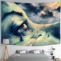 Angel Devil Tapestry Hell Wall Hanging Witchcraft Wall Tapestry Hippie Wall Carpets Dorm Decor Psychedelic Halloween Tapestry - KiwisLove