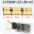 Anti-theft door cylinder lock 105 110 115 120 125 130 135 140MM double wheel fork lock cylinder double spring AB door cylinder - KiwisLove