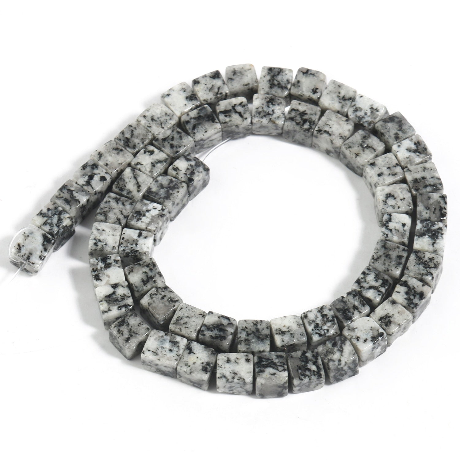 4 6 8mm Natural Square Stone Cube Tiger Eye Amazonite Opal Labradorite Loose Beads for Jewelry Making DIY Charm Bracelet 15'' - KiwisLove