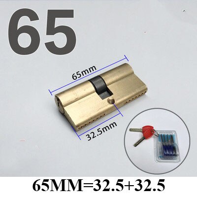 60-110MM Cylinder Hardware Door Skew Lock, AB Cylinder Key, Elongated Core Anti-theft Entry Brass Door Lock, Custom - KiwisLove