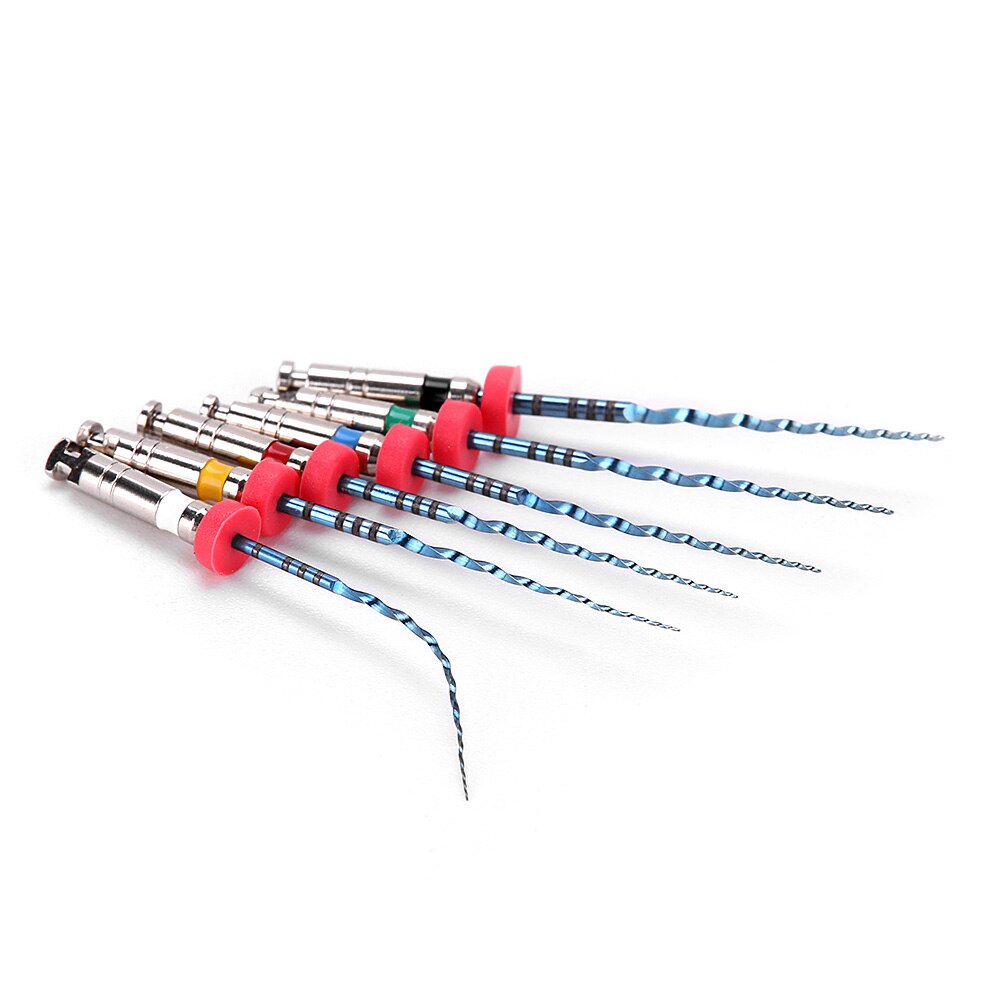 6PCS/Pack Dental Endo V Blue Engine Use Root Canal Rotary File 25mm NiTi Speed：250-360Rpm Torque：2.0-3.0N.Cm - KiwisLove