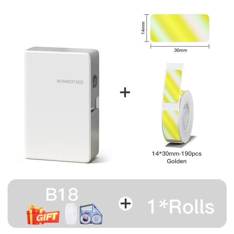 Niimbot B18 Thermal Transfer Label Sticker Printer Mini Label Maker With Ribbon PET Papers For Commercial Household Storage - KiwisLove