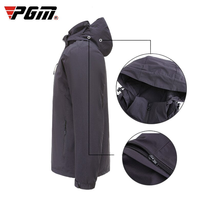 PGM Autumn Men Golf Windbreaker Golf Clothes Outdoor Sport Leisure Jacket Long Sleeve Windproof Coat Waterproof Sportswear YF391 - KiwisLove