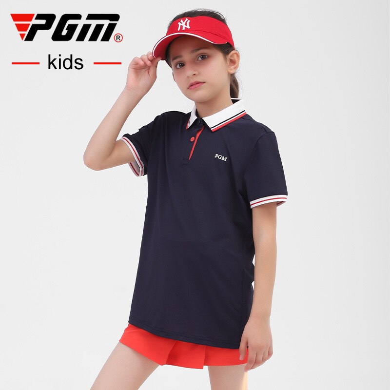PGM Golf Clothing Summer Girl Golf T-Shirt Short Sleeve Golf Shirts Comfortable And Breathable Tops Golf Apparel S-XL YF413 - KiwisLove