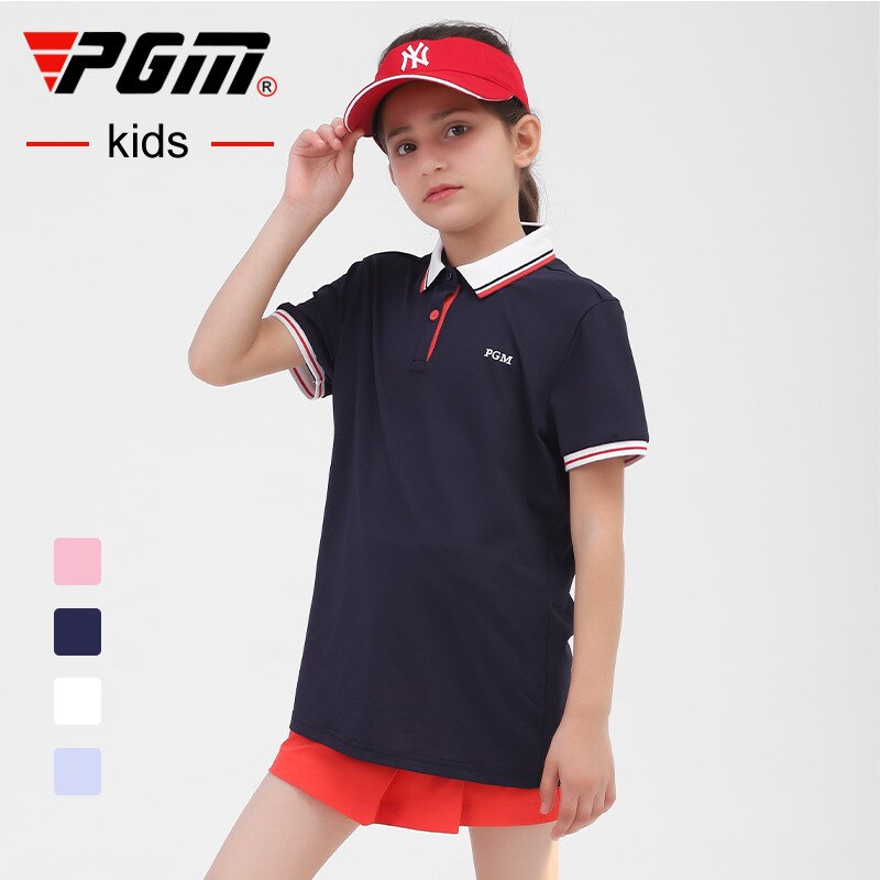 PGM Golf Clothing Summer Girl Golf T-Shirt Short Sleeve Golf Shirts Comfortable And Breathable Tops Golf Apparel S-XL YF413 - KiwisLove
