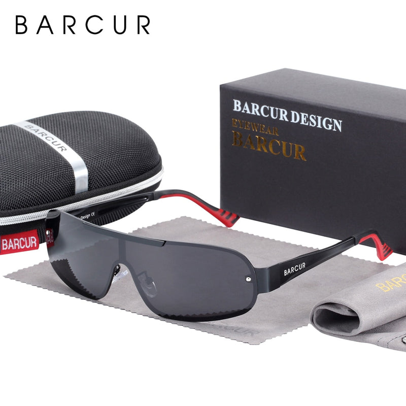 BARCUR Aluminum Magnesium Men's Sunglasses Pilot Driving Narrow Polarized Lens Man Sun Glass Women Gafas De Sol Shades - KiwisLove