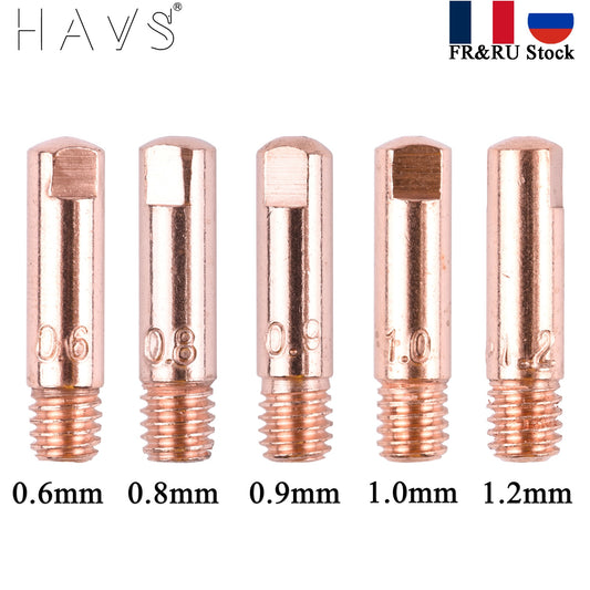 20/40Pcs MB 15AK Contact Tips Gas Nozzle Consumables M6*25mm 0.6 - 1.2mm Welding Torch Gun Co2 MIG/MAG Accessories - KiwisLove