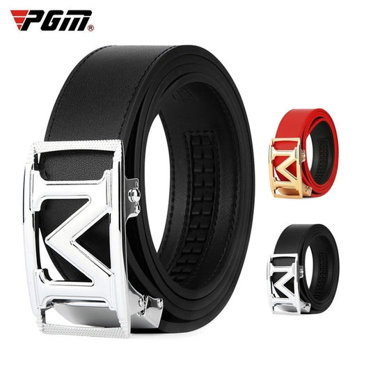 PGM Men Golf Shorts Belt First Layer Cowhide Alloy Automatic Buckle Golf Apparel PD015 - KiwisLove
