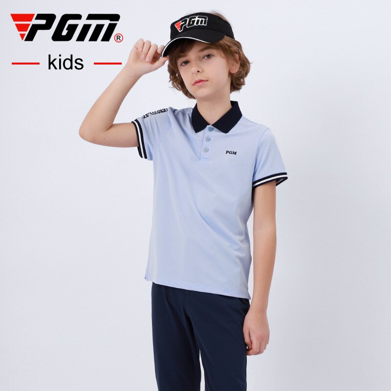 PGM Golf T-shirt Golf Clothing Boys Quick-drying Golf shirts Summer Breathable Elastic Golf Short Sleeved Uniforms YF404 - KiwisLove