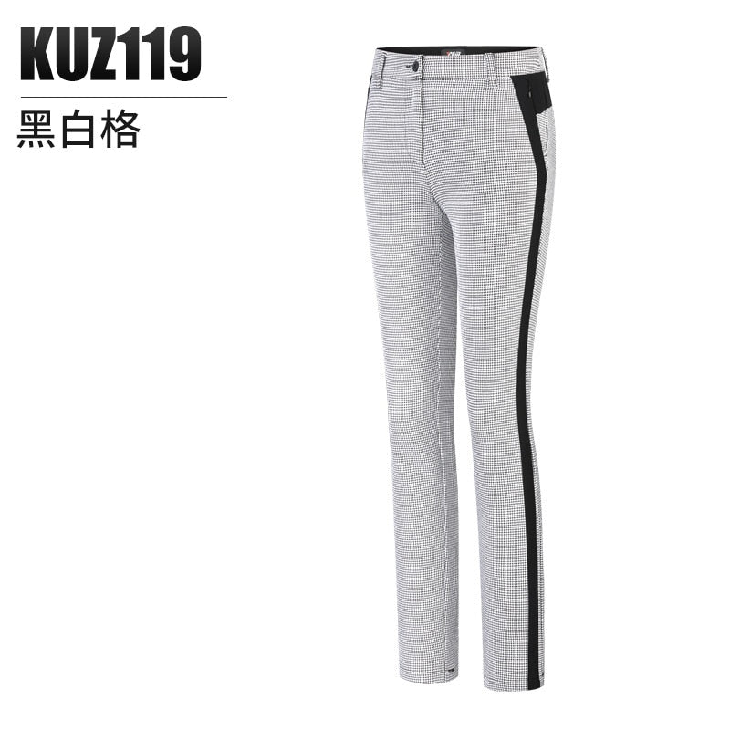 PGM Autumn Golf Clothing Women Plaid Pants Winter Sports Trousers Women&#39;s Slim Warm Sweatpant High Waist Can Put Golf Tee KUZ119 - KiwisLove