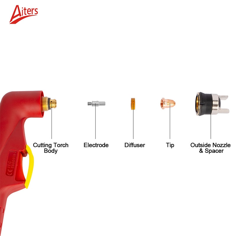 PT40 Plasma Cutting Torch PT-40 Plasma Cutting Gun Without High Frequency 40Amp Air Cooled 60% Duty Cycle - KiwisLove