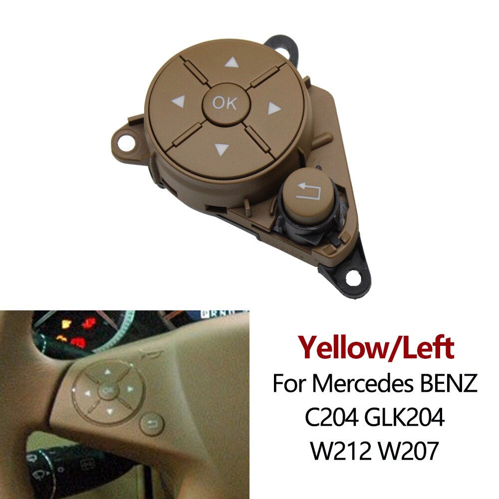 Car Steering Wheel Buttons Switch Cover Trim Repair Kit For Mercedes Benz 204 C Class GLK X204 E Class W212 - KiwisLove