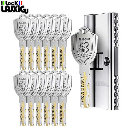 12/8 key anti-theft door round cylinder lock entry door round cylinder lock outdoor door lock family lock door lock lock core - KiwisLove