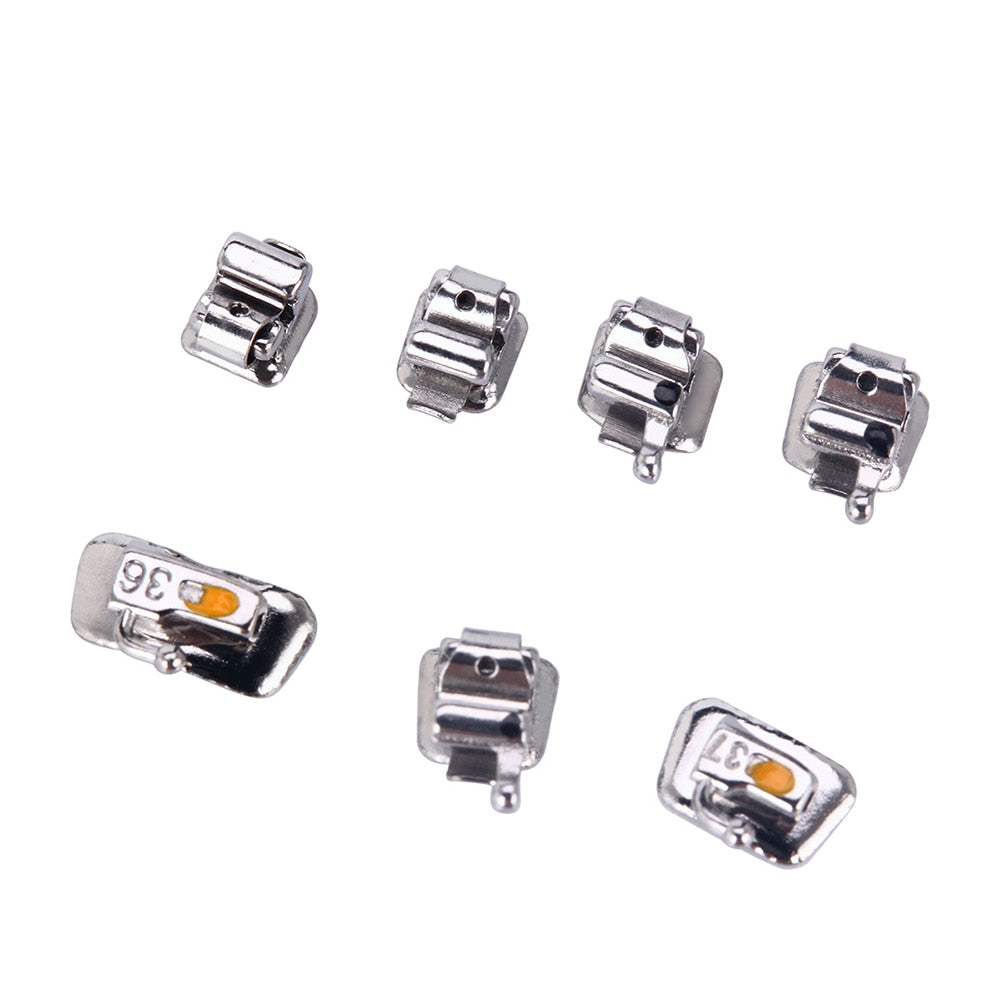 Azdent Dental Orthodontics Active Self-Ligating Brackets With Buccal Tube  Mini MBT.022  Roth.022  Hooks 3-4-5 1*28pcs/Pack - KiwisLove