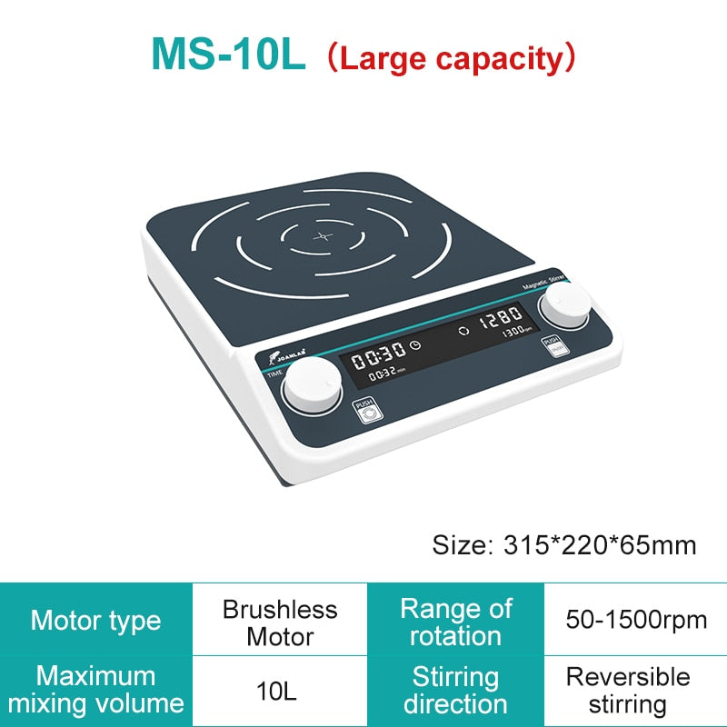 JOANLAB Multiple Magnetic Stirrer Hot Plate Digital Display Laboratory Stirrer Magnetic Mixer Heating Four-station Six-Position - KiwisLove