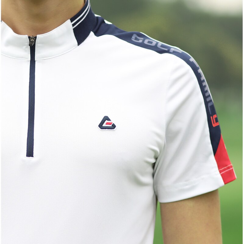 PGM Men&#39;s Short Sleeve Golf T-Shirt Summer Striped Print Sport Tshirt Polo Shirt Quick Drying Golf Clothing Sportswear YF223 - KiwisLove