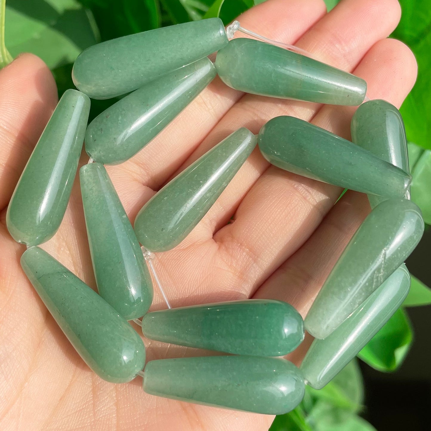 2pcs Natural Water Drop Genuine Stone India Agates Labradorite Tiger Eye Chalcedony Loose Beads for Jewelry Making DIY Bracelet - KiwisLove