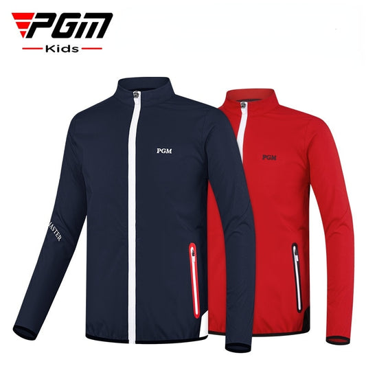 PGM Children&#39;s Golf Jacket Autumn and Winter Fashion Boys Wear Zipper Windbreaker Youth Windproof Warm Clothes - KiwisLove